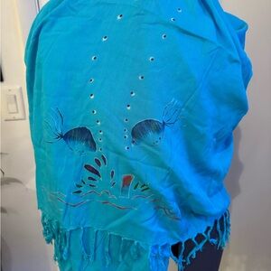Beautiful turquoise shawl